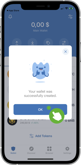 Your wallet has been created
